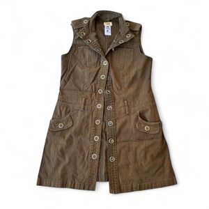 Levi's brown button up dress